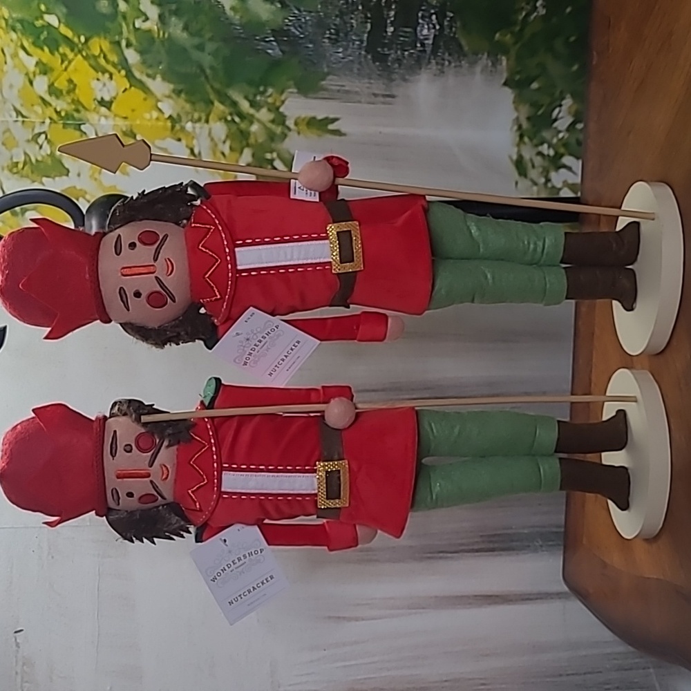 New with tags! Wondershop Set of 2 Decorative Nutcracker Figurines Tall Plush